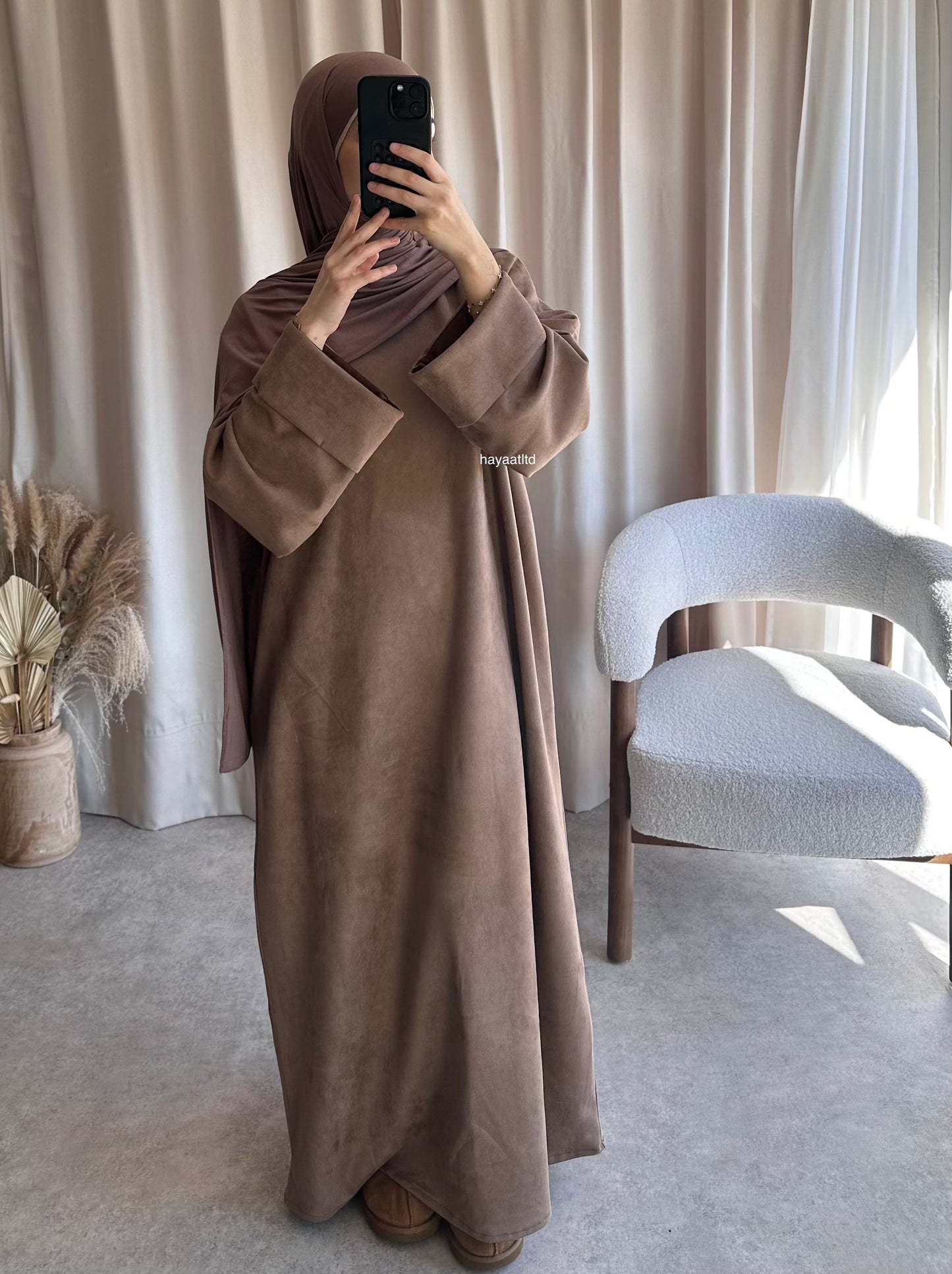 'SUEDE SWEATER DRESS'