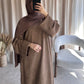 'SUEDE SWEATER DRESS'
