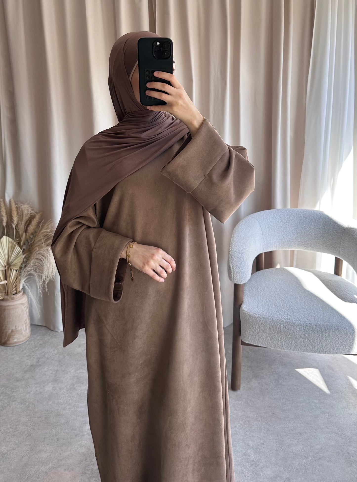 'SUEDE SWEATER DRESS'